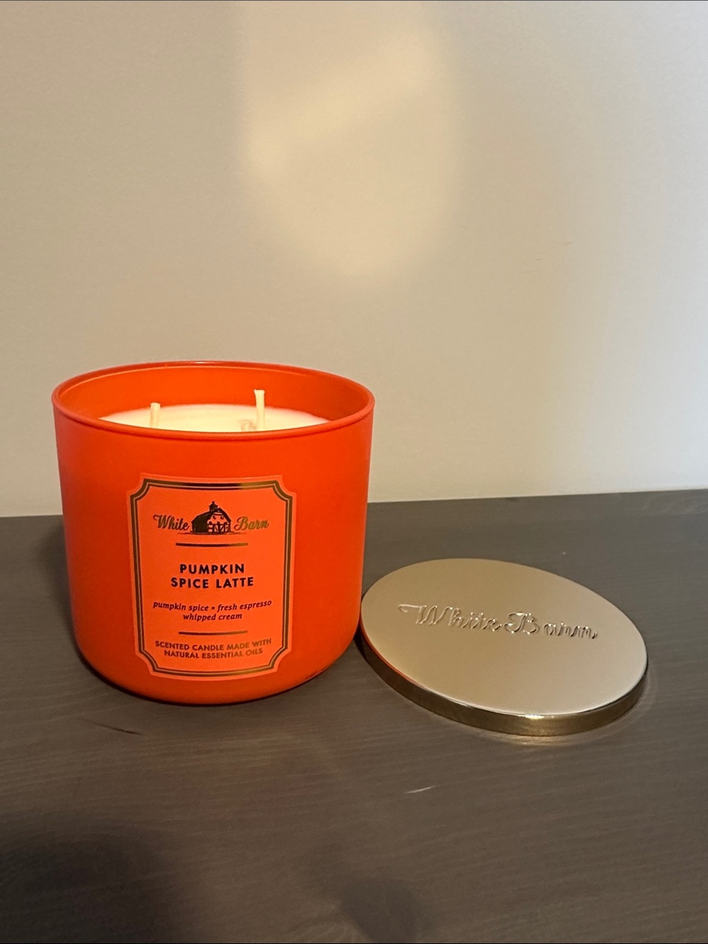 ☕️ 🎃White Barn Pumpkin Spice Latte Three Wick Candle